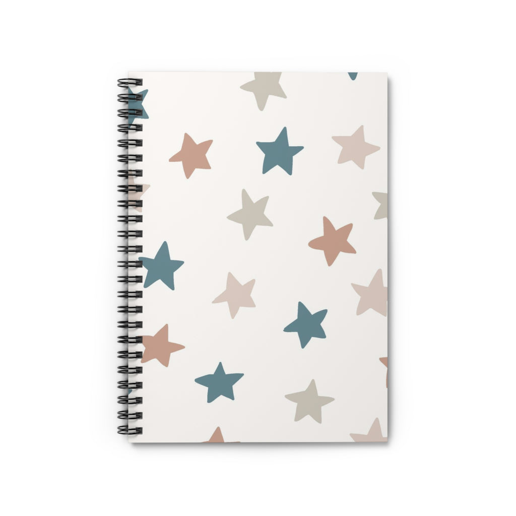 Pastel Star Spiral Notebook — Cute Ruled Journal for Kids & Adults