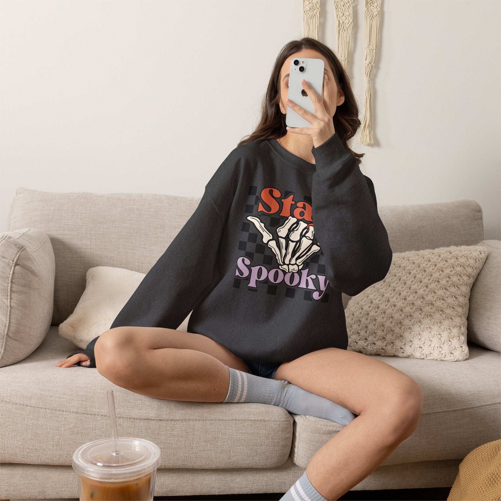 Stay Spooky Skeleton Crewneck Sweatshirt
