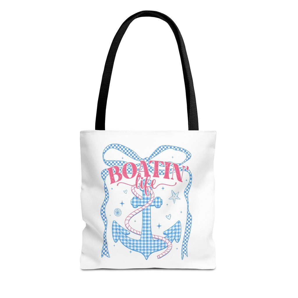 Nautical "Boatin' Life" Anchor Tote Bag — Summer Beach Tote