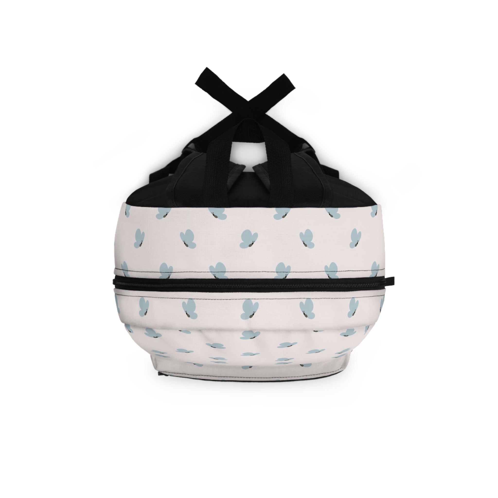 Blue Petal Pattern Backpack — Lightweight Floral School & Travel Bag