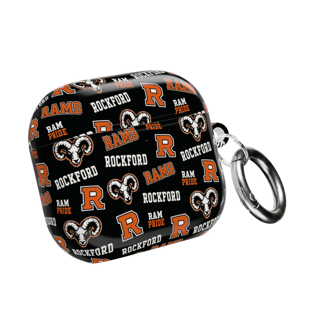 AirPod Case — Rockford Rams Black & Orange Team Logo Protective Case