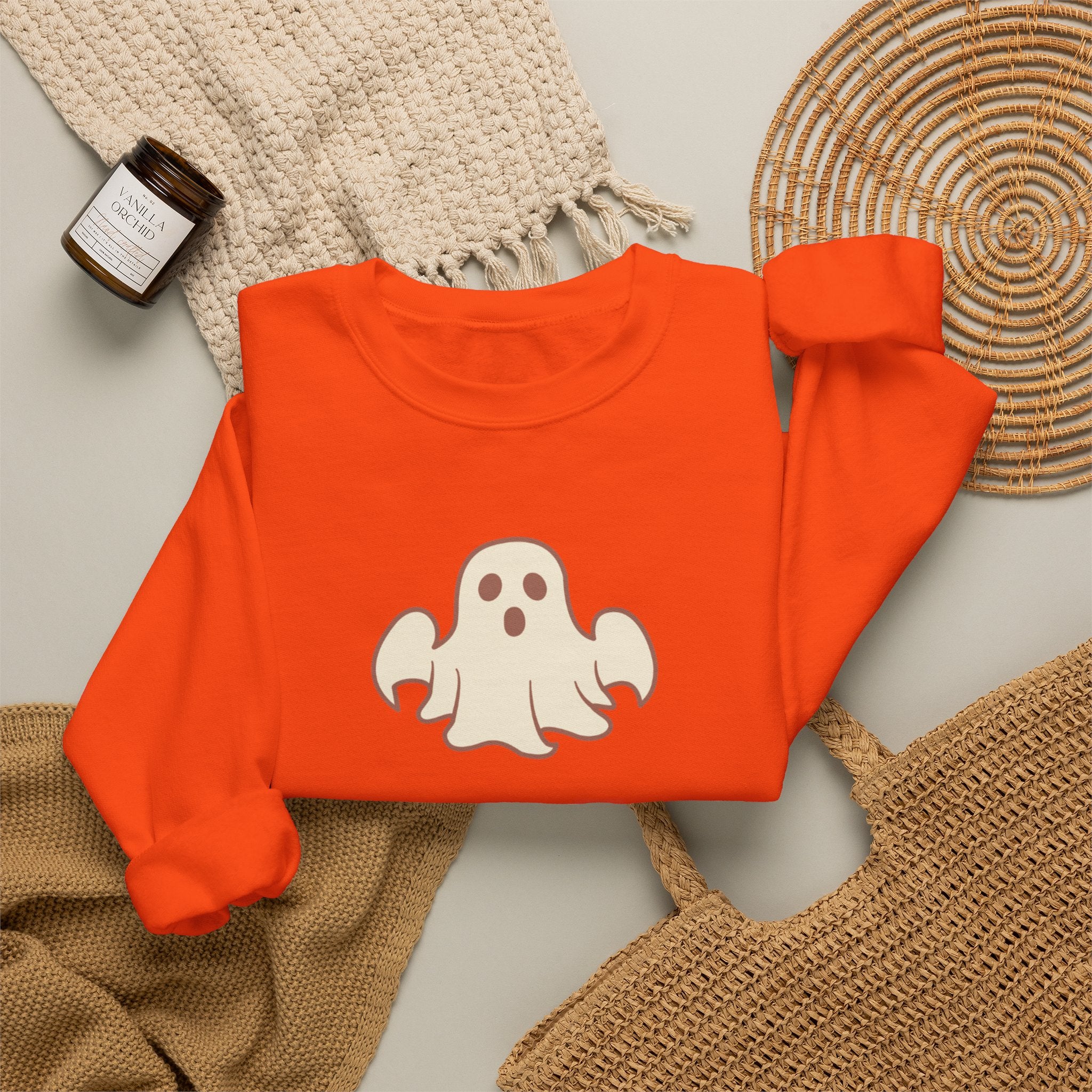 Ghost Graphic Sweatshirt — Cute Halloween Crewneck