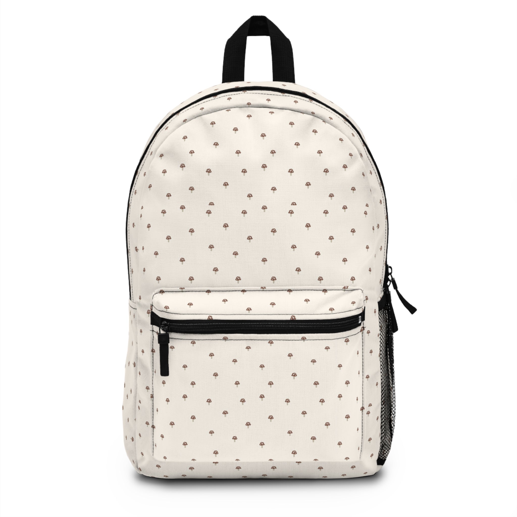 Neutral Polka Dot Backpack — Cream Tiny Dots School & Everyday Bag