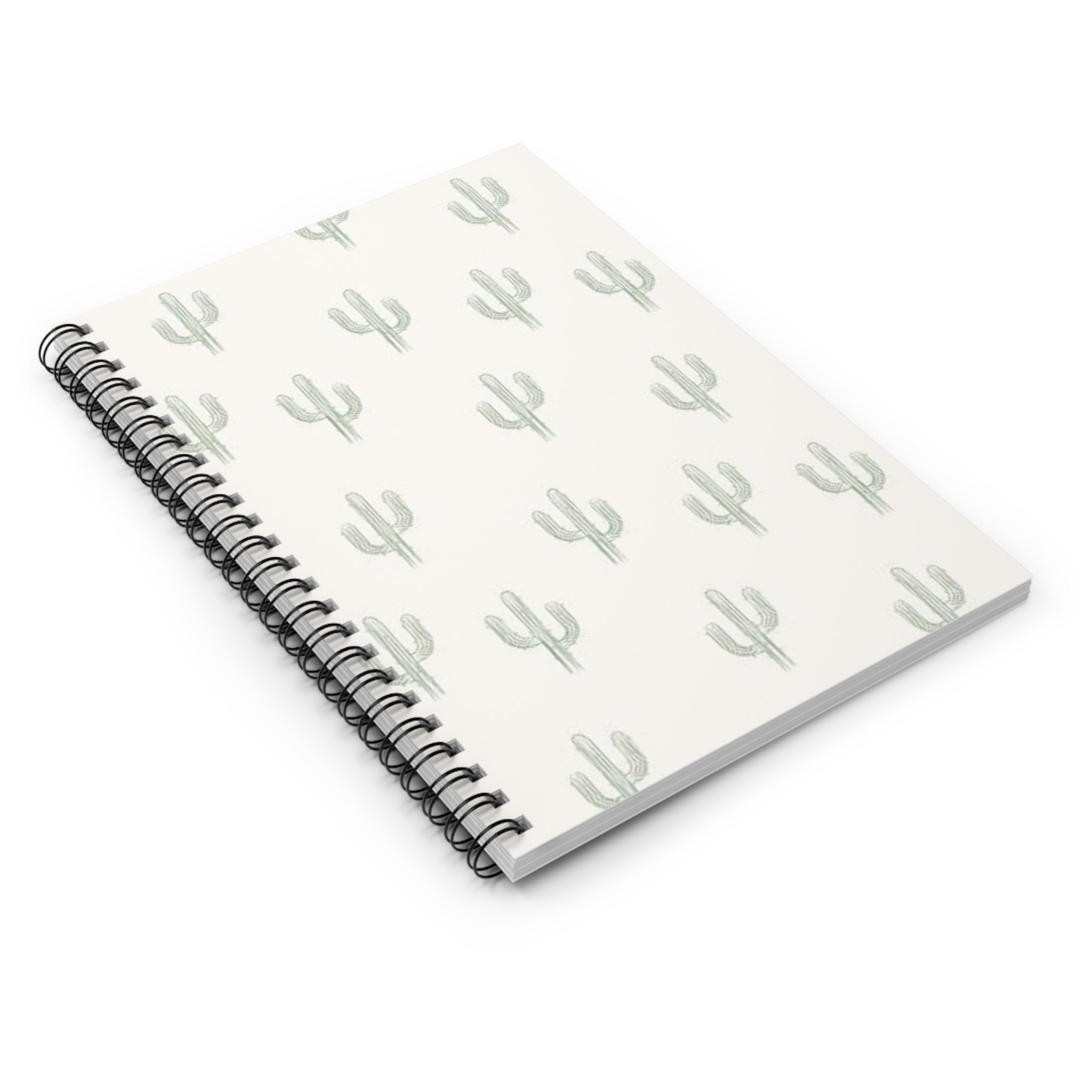 Cactus Pattern Spiral Notebook – Ruled Journal for Notes & Planning