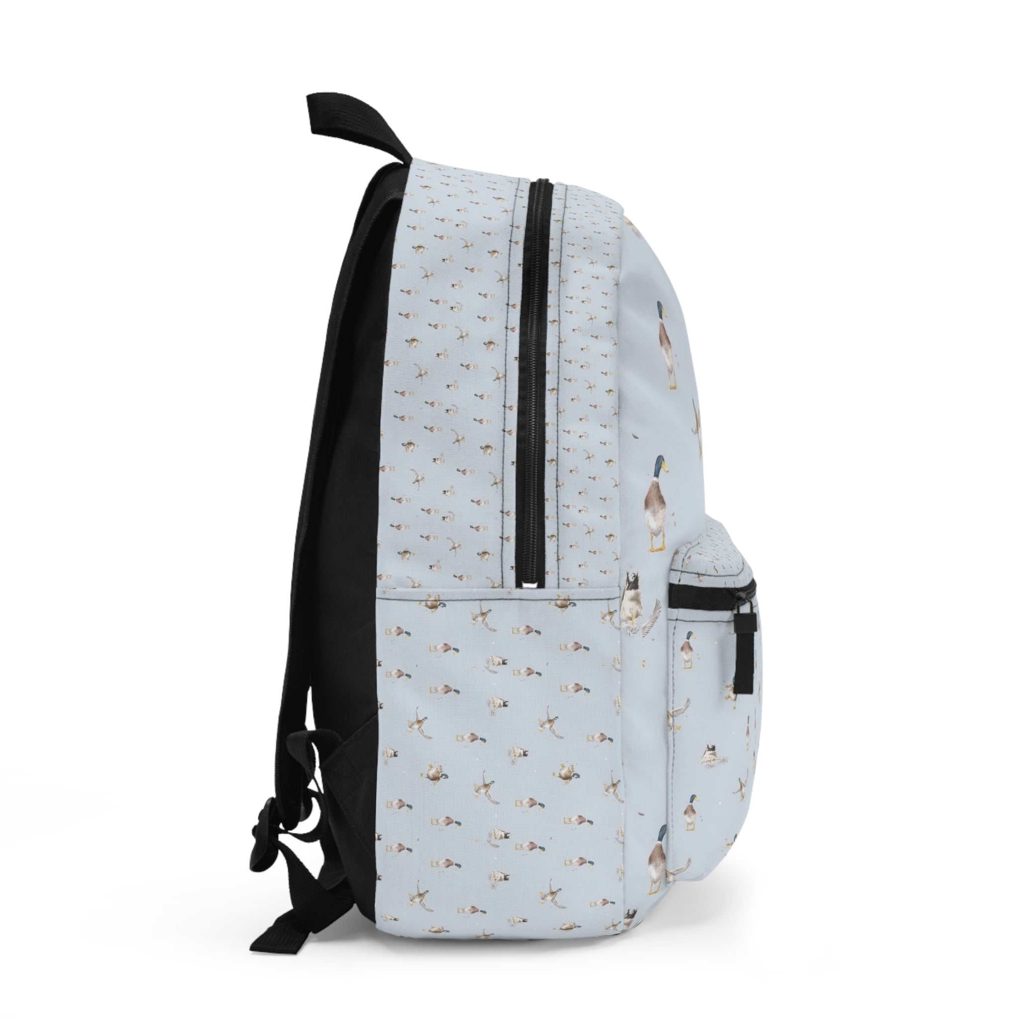 Duck Pattern Backpack — Pastel Wildlife Print School & Travel Bag