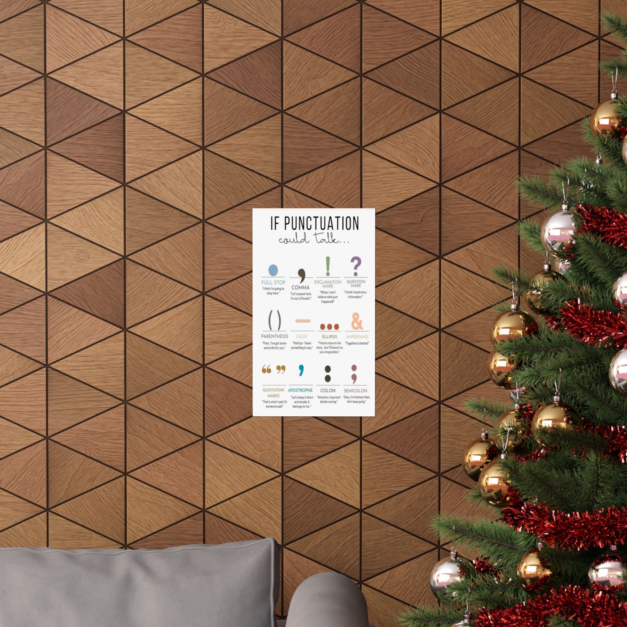 Punctuation Guide Matte Poster — “If Punctuation Could Talk” Educational Wall Art