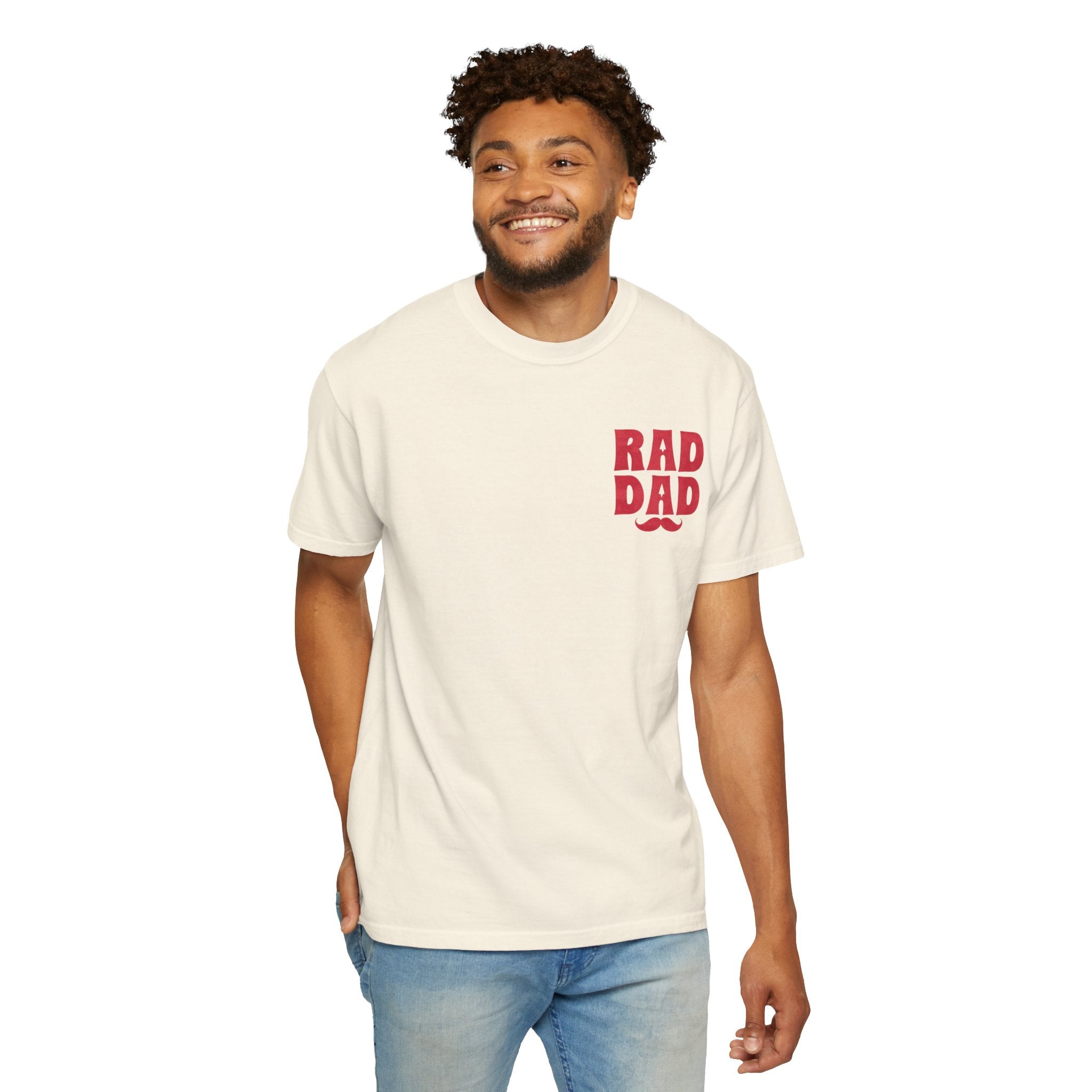 Rad Dad T-Shirt with Mustache Graphic — Father’s Day Gift Tee