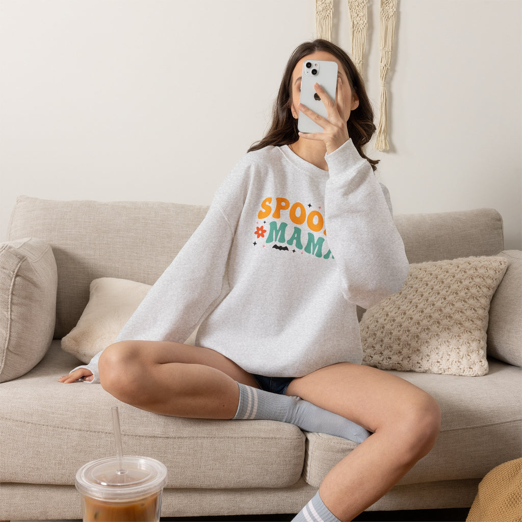 Spooky Mama Sweatshirt — Halloween Mom Crewneck