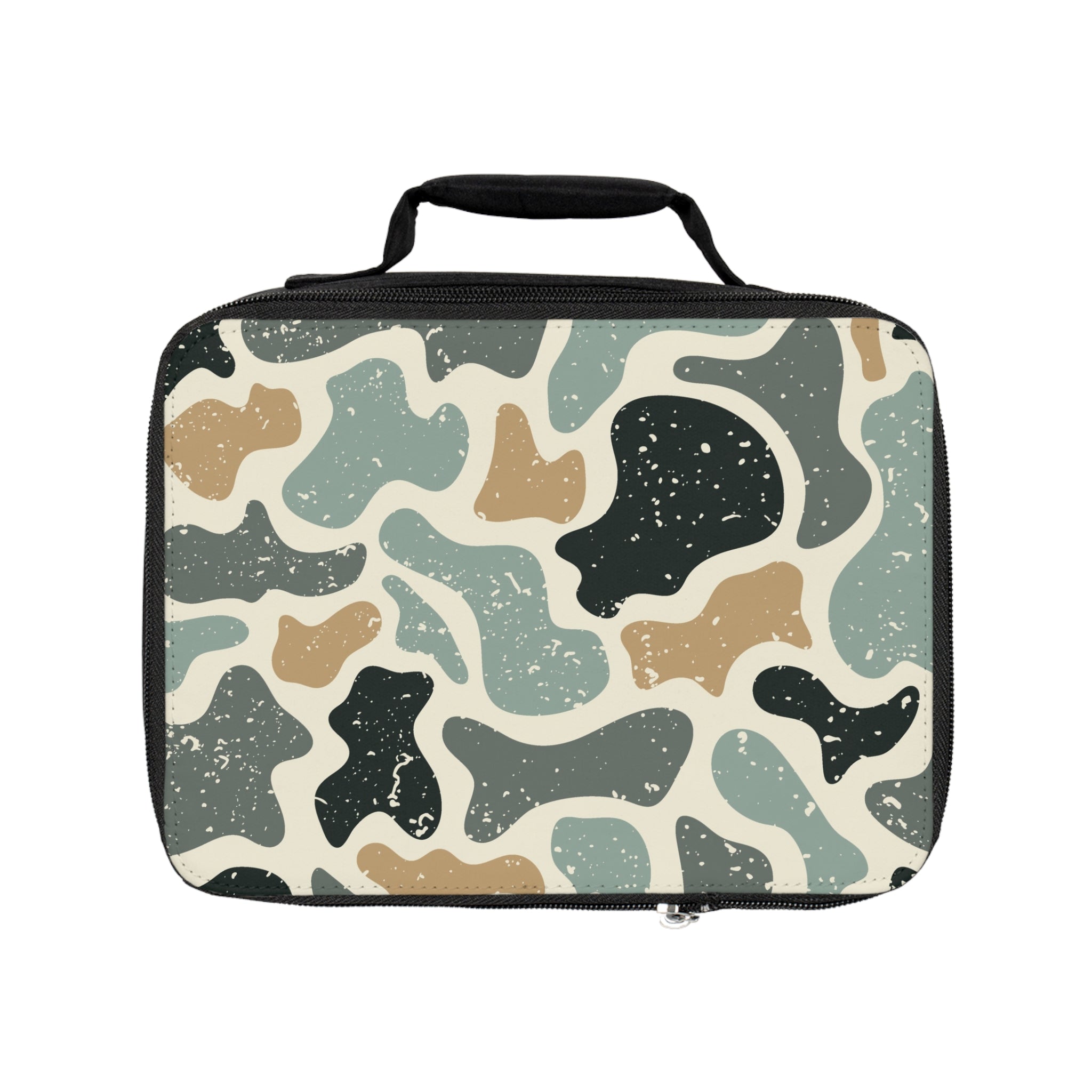 Camouflage Abstract Lunch Bag – Retro Earth Tone Insulated Lunchbox