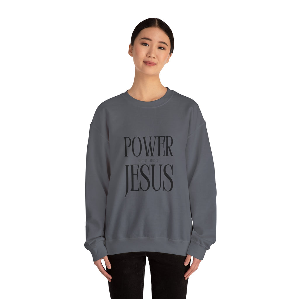 Power Jesus typography sweatshirt | Faith Christian crewneck