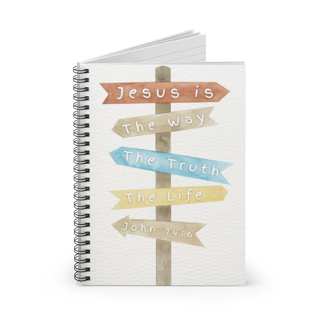 Christian Spiral Notebook — "Jesus is The Way, The Truth, The Life" Journal (John 14:6)