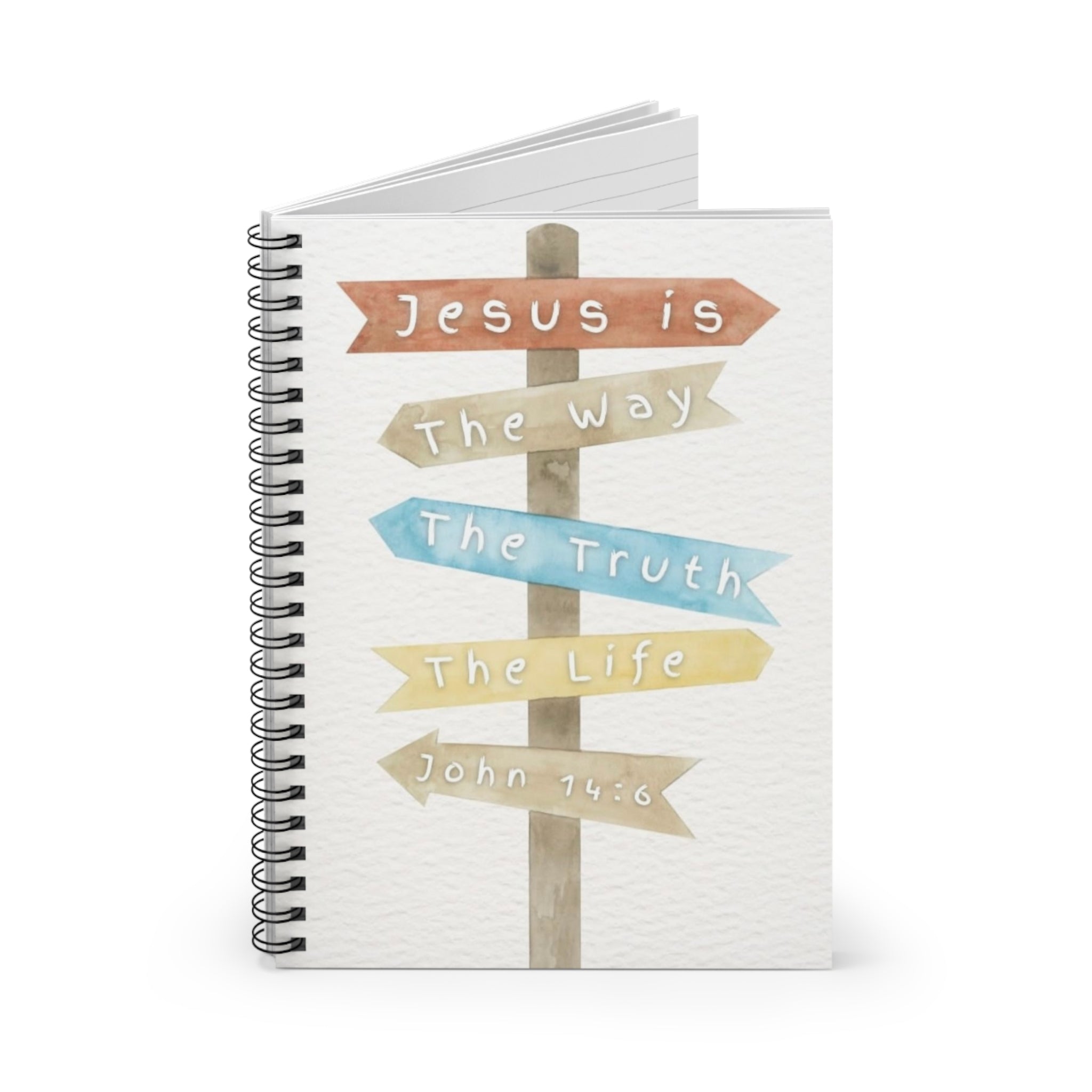Christian Spiral Notebook — "Jesus is The Way, The Truth, The Life" Journal (John 14:6)