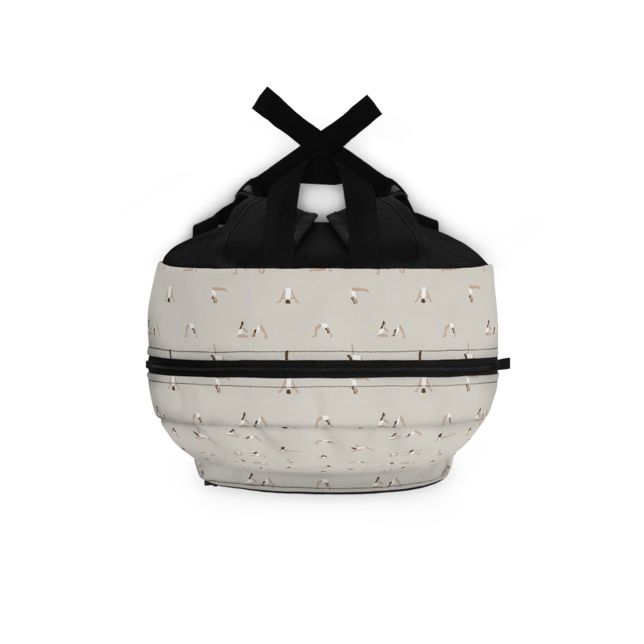 Minimalist Swan Pattern Backpack — Lightweight Neutral Daypack for School & Travel