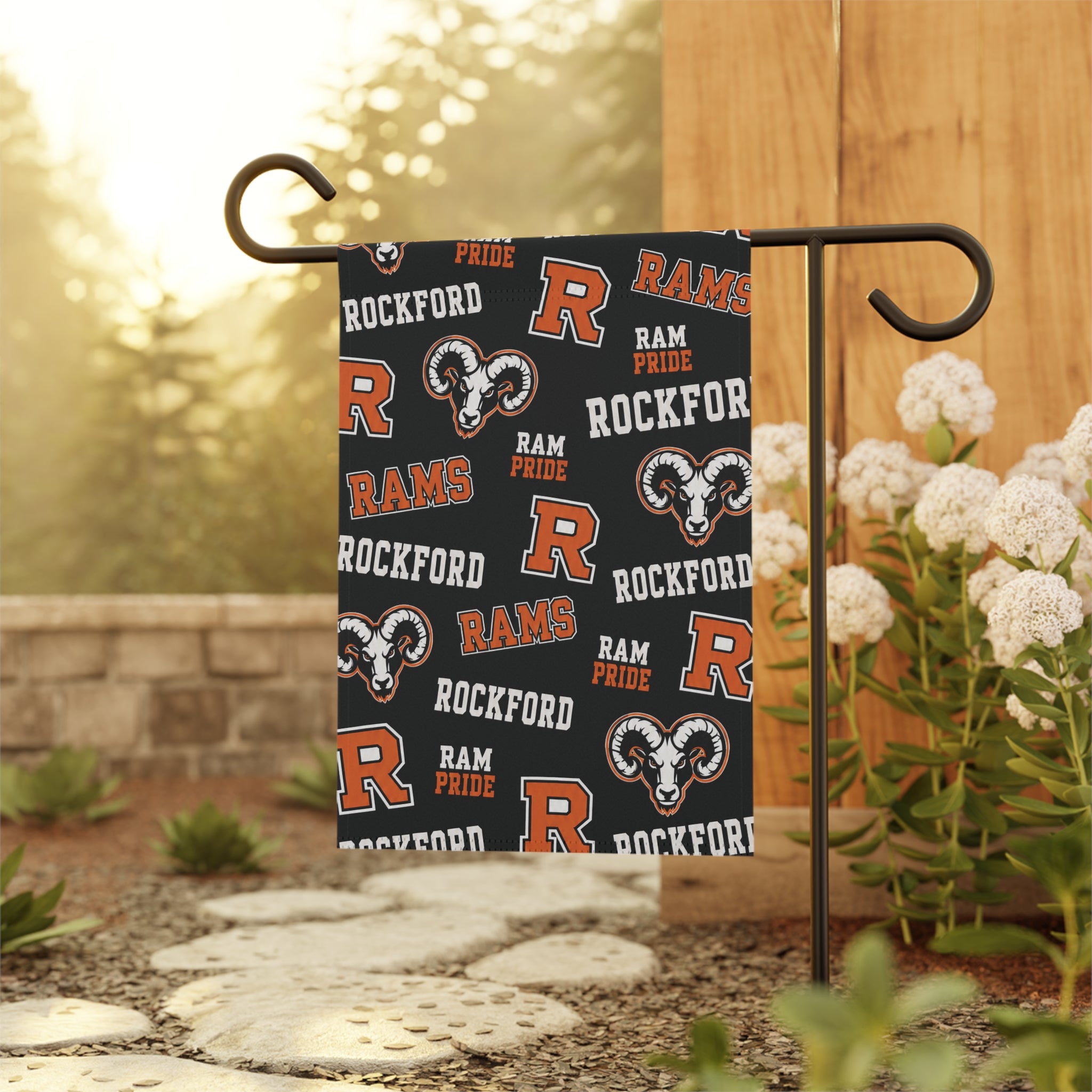 Rockford Rams Garden Flag