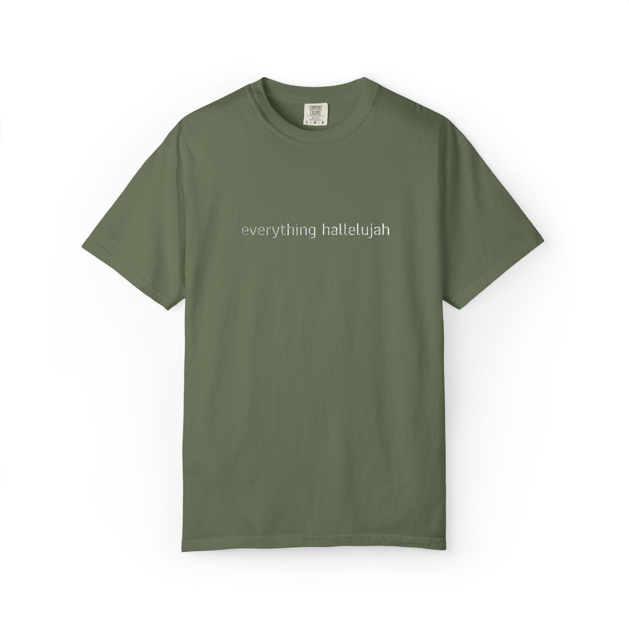 Everything Hallelujah embroidered T-shirt | religious typography, gospel