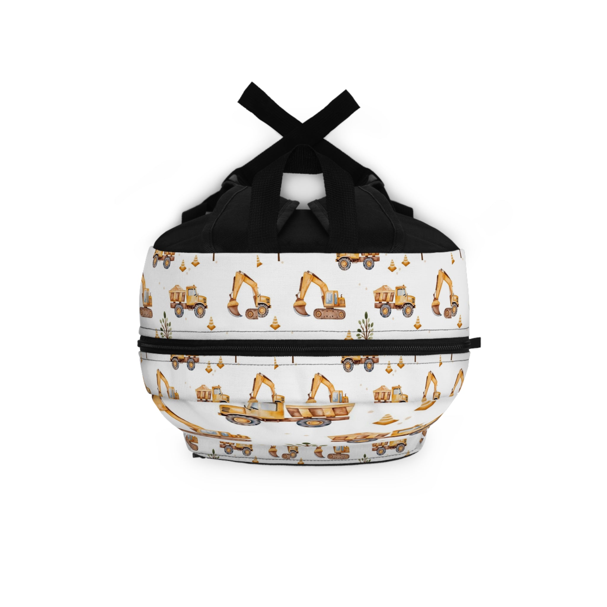 Construction Vehicles Kids Backpack – Cute Dump Truck & Excavator Pattern