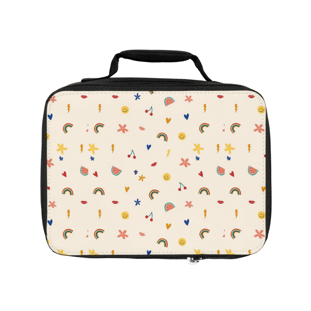 Cute Rainbow Pattern Lunch Bag — Insulated Kids Bento Tote