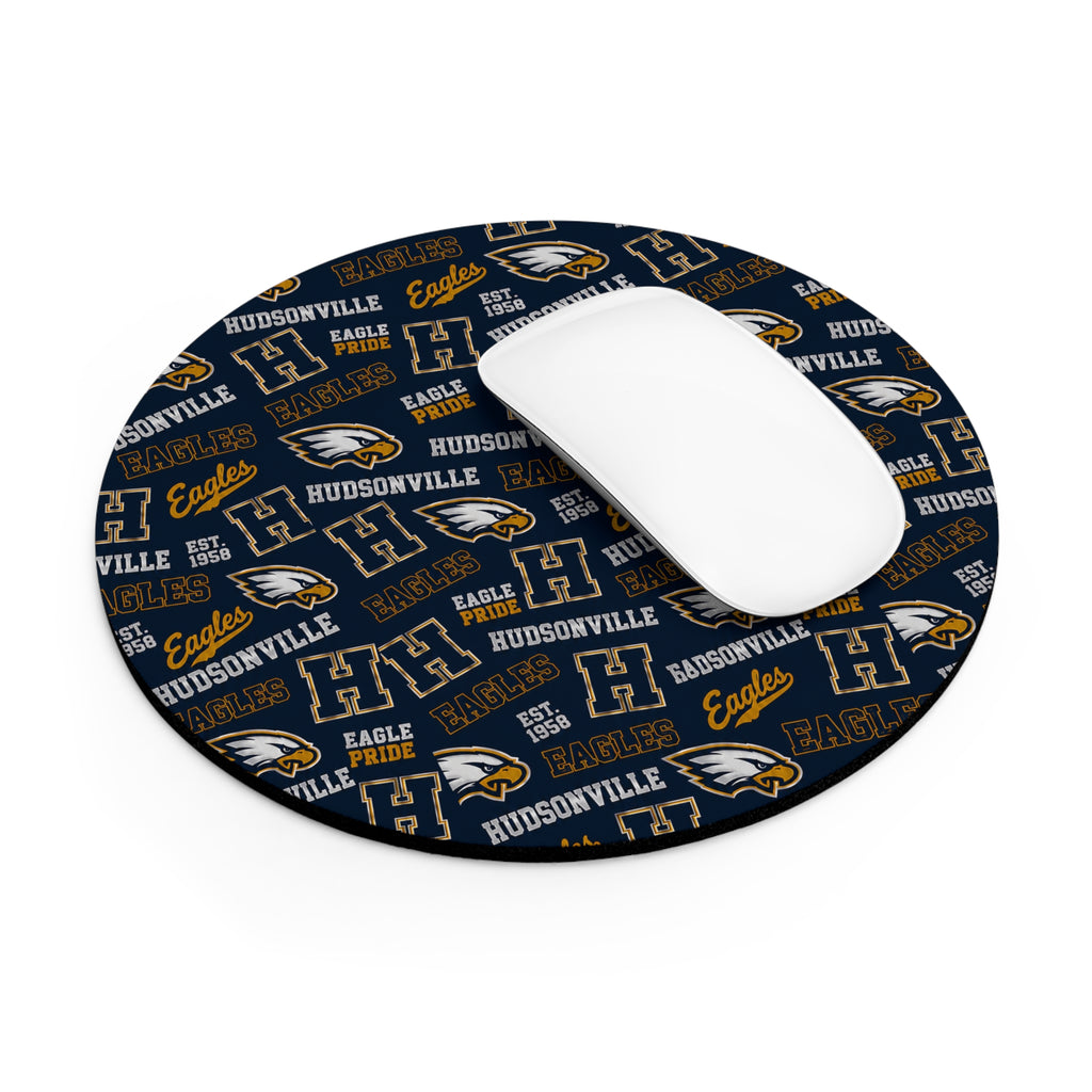 Hudsonville Eagles Round Mouse Pad
