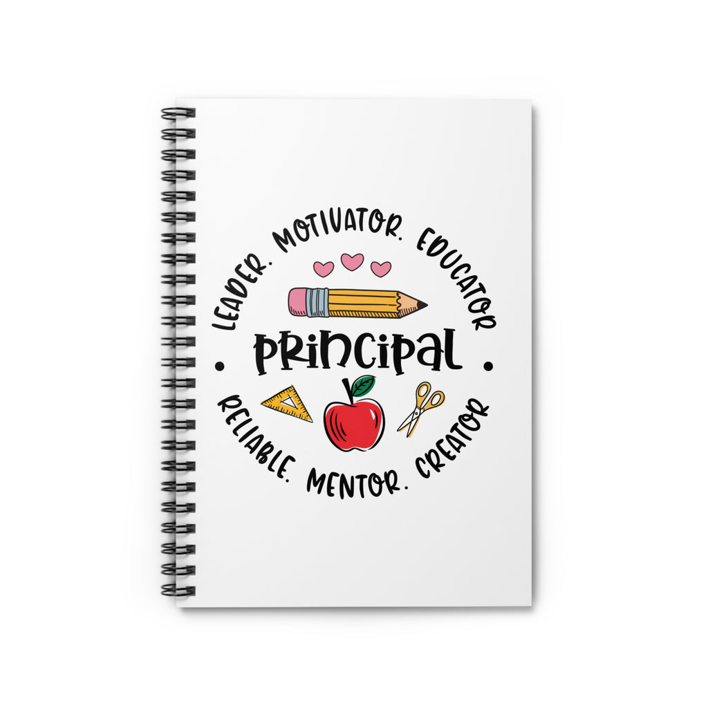 Principal Appreciation Notebook — Leader • Mentor • Educator Spiral Journal