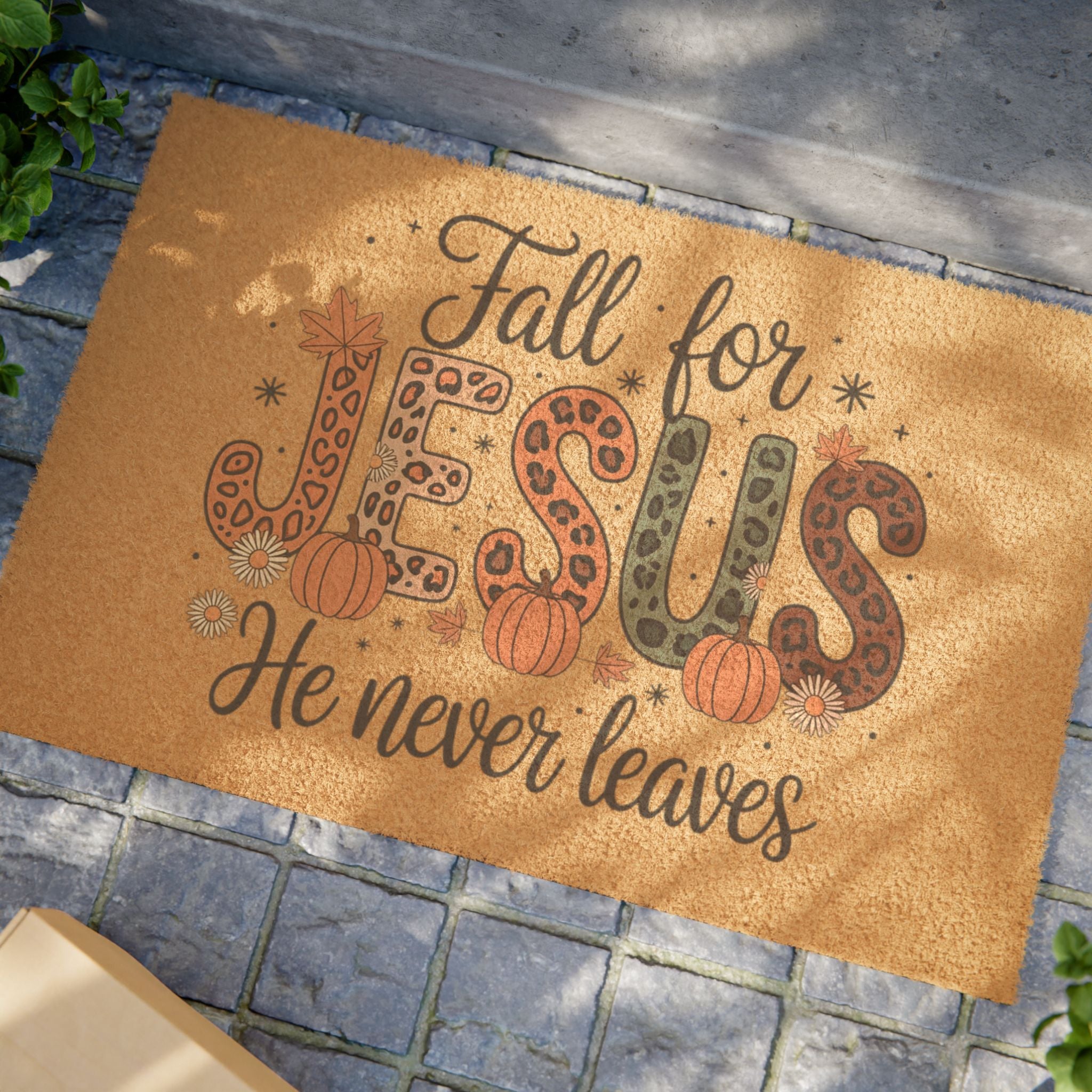 Fall for Jesus Welcome Mat
