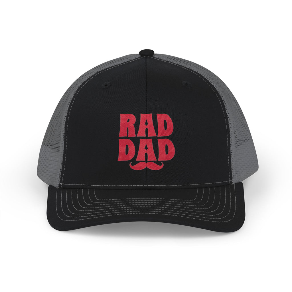 Rad Dad Trucker Cap — Retro Mustache Snapback Hat (Father's Day Gift)