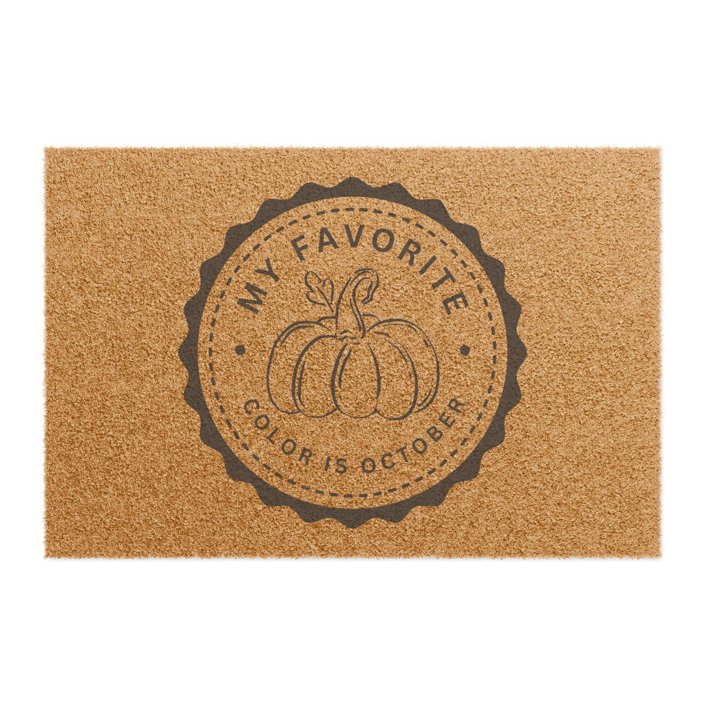My Favorite Color is October Welcome Mat
