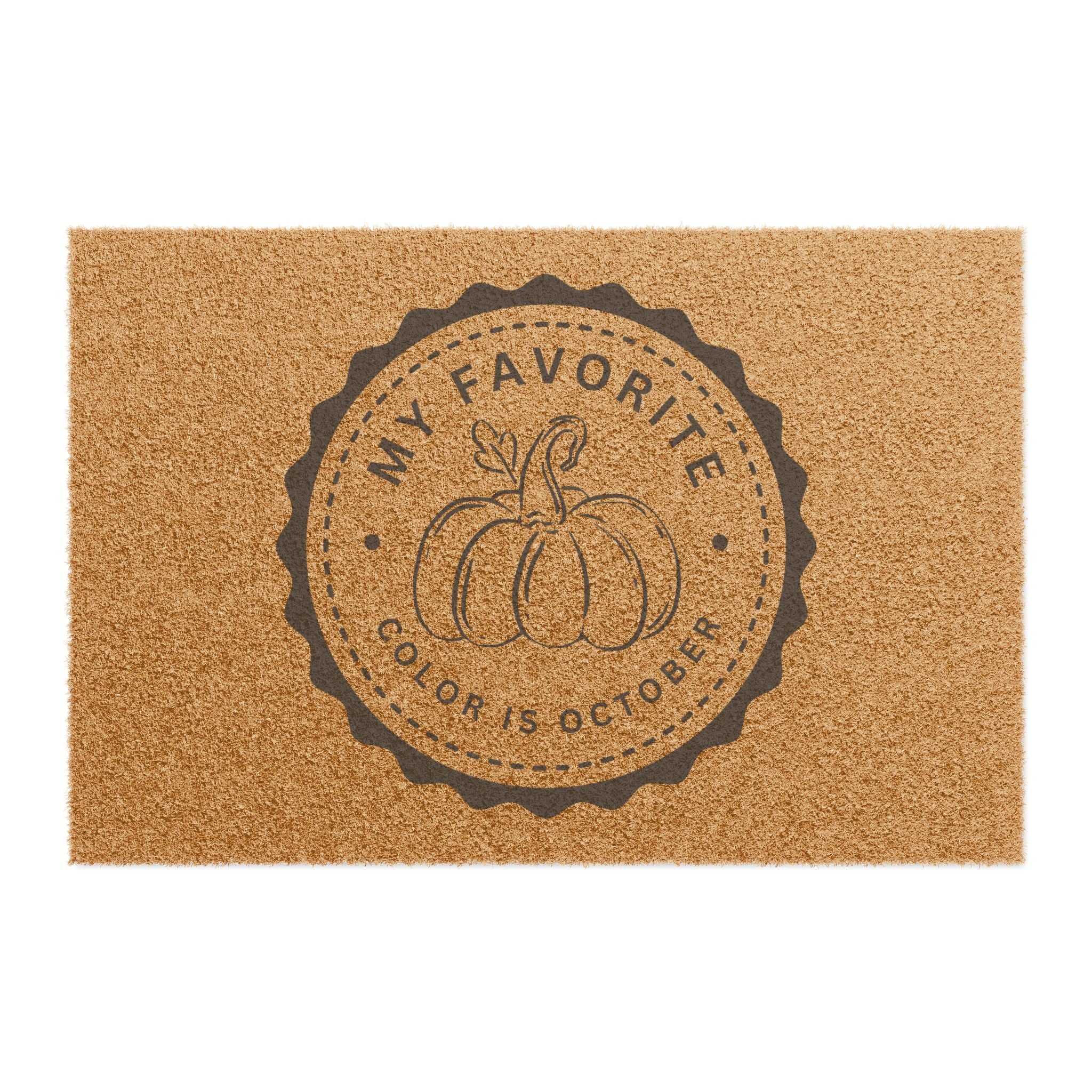 My Favorite Color is October Welcome Mat