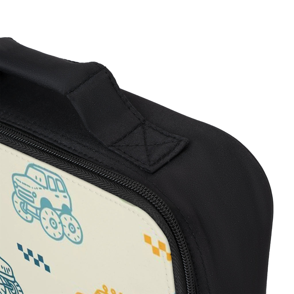 Kids Monster Truck Lunch Bag – 'Traffic Jam' Pattern Insulated Lunchbox
