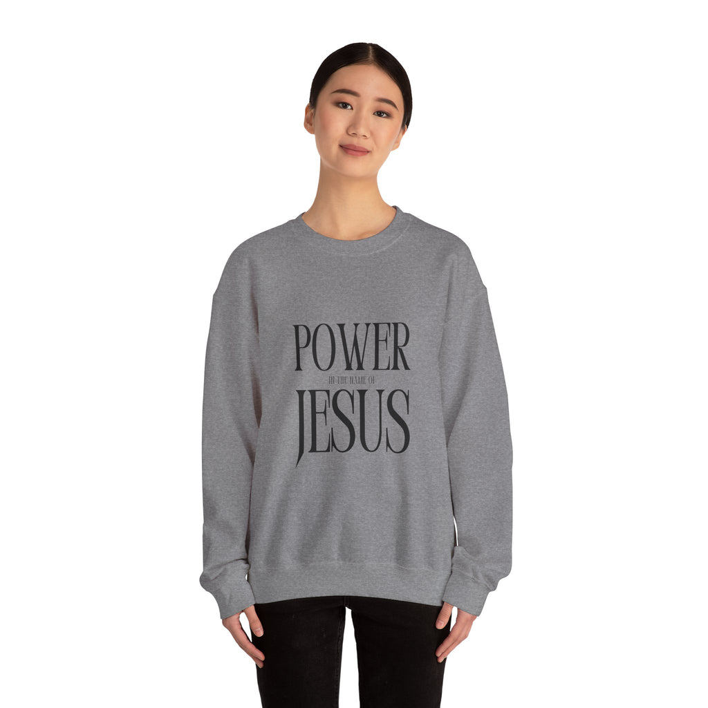 Power Jesus typography sweatshirt | Faith Christian crewneck