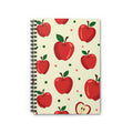 Apple Pattern Spiral Notebook — Ruled Journal for Teachers, Students & Fall Gifting