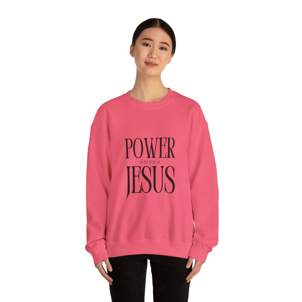 Power Jesus typography sweatshirt | Faith Christian crewneck