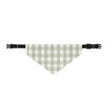 Clip-On Pet Bandana - Sage Buffalo Check Plaid Dog Scarf