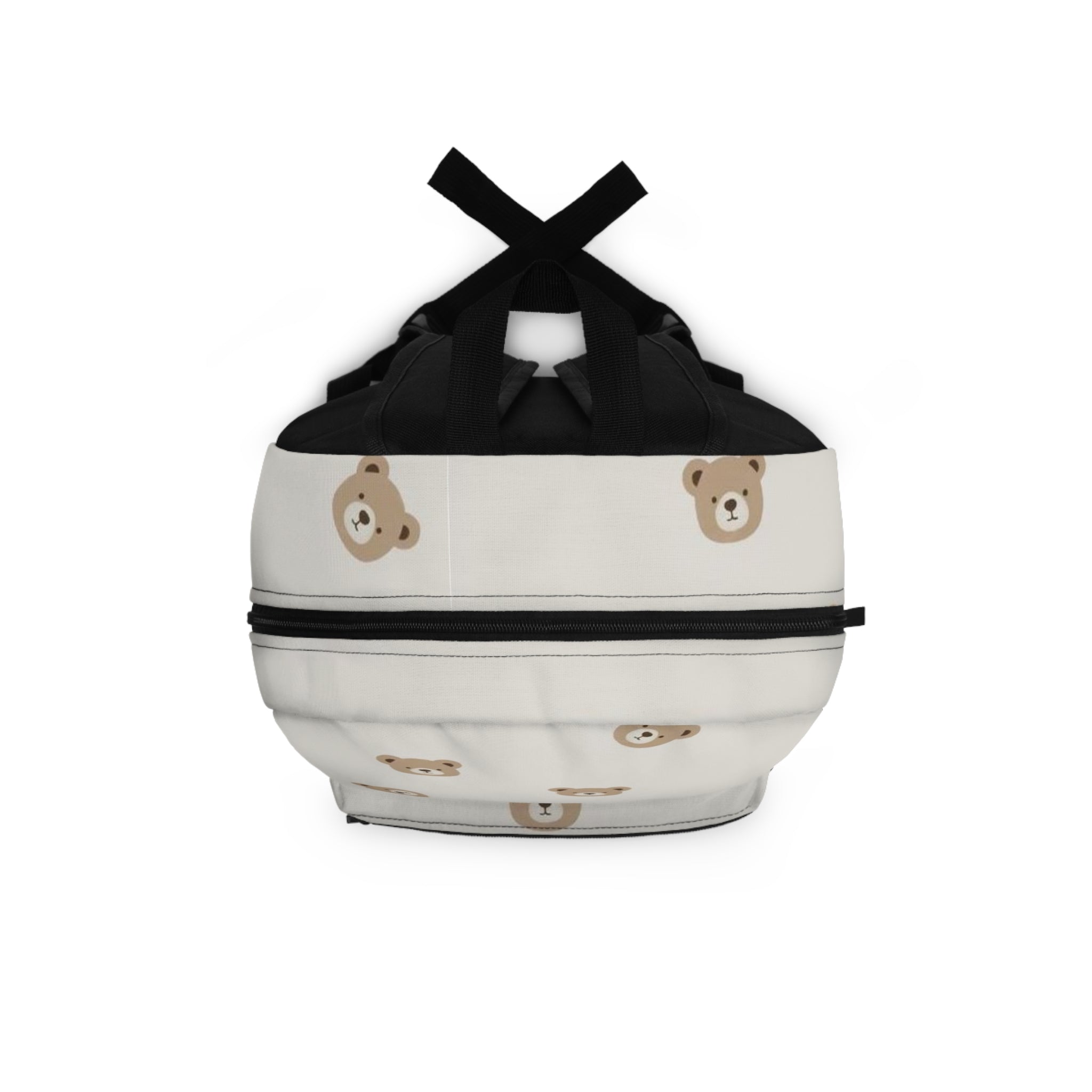 Cute Teddy Bear Pattern Backpack — Kids’ Neutral Animal Print School Bag