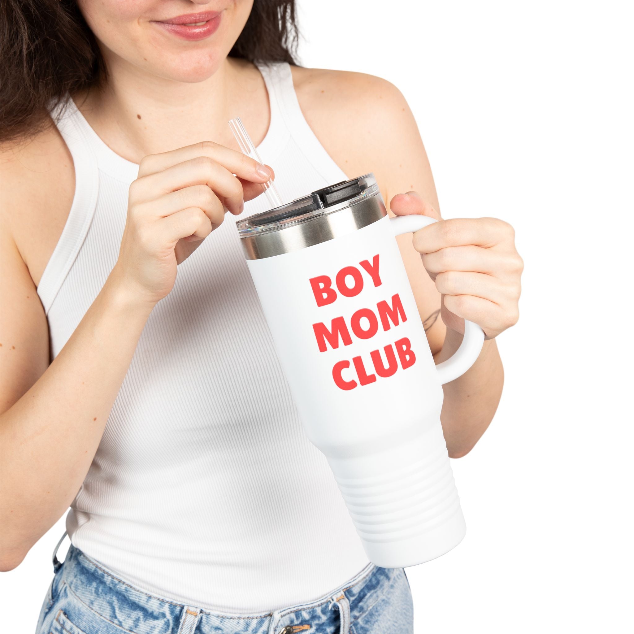 Boy Mom Club 40oz Insulated Travel Mug