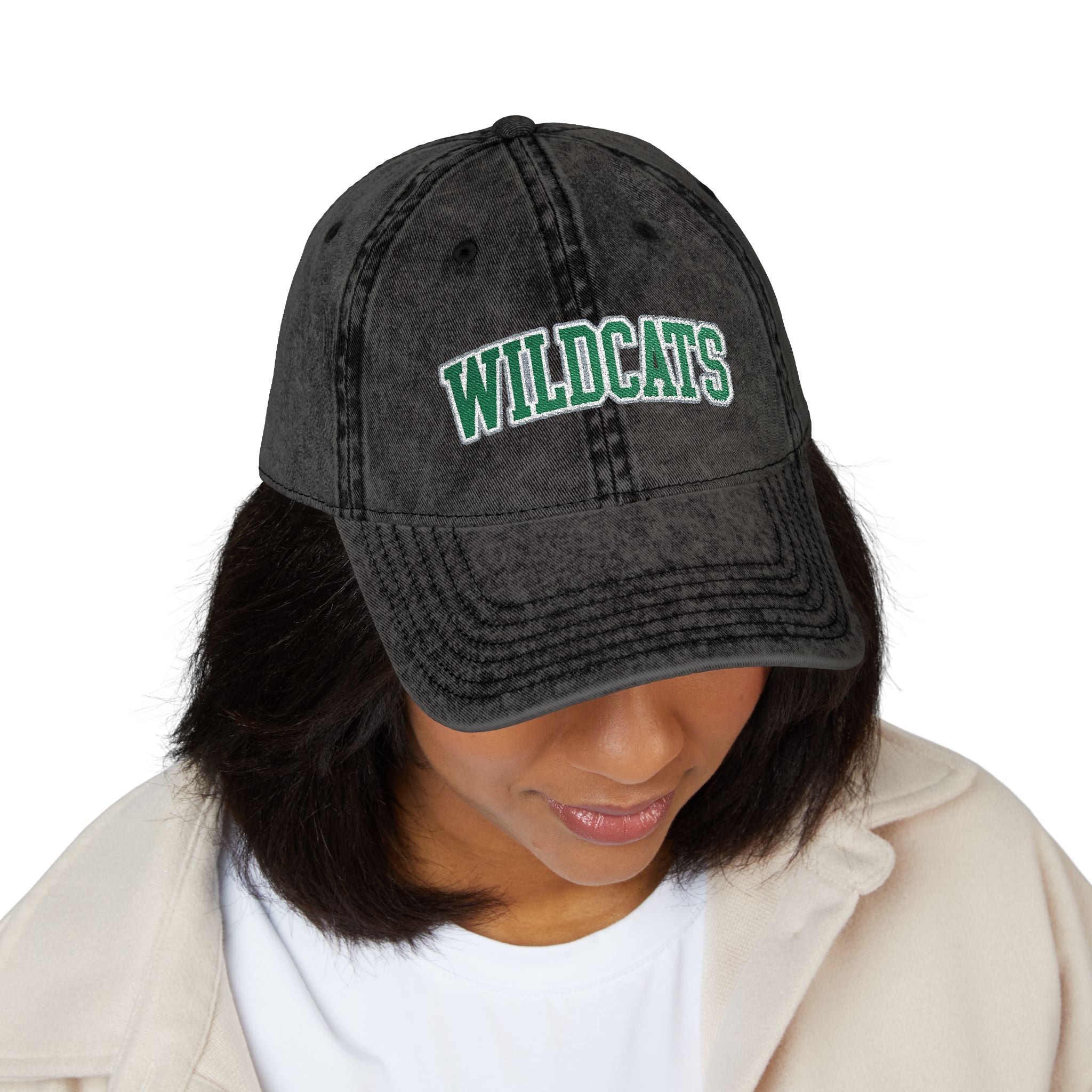 Vintage Embroidered 'Wildcats' Cap – Washed Retro Baseball Hat