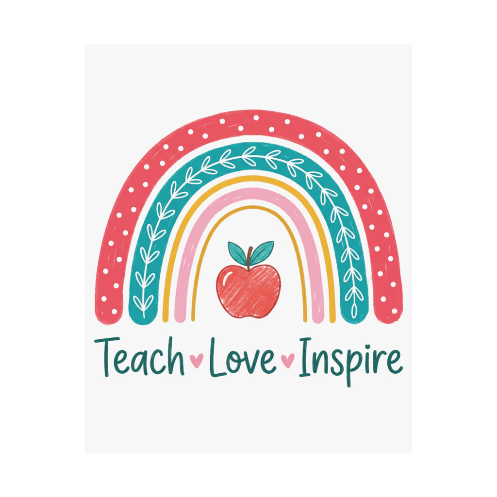 Teacher Teach Love Inspire Poster