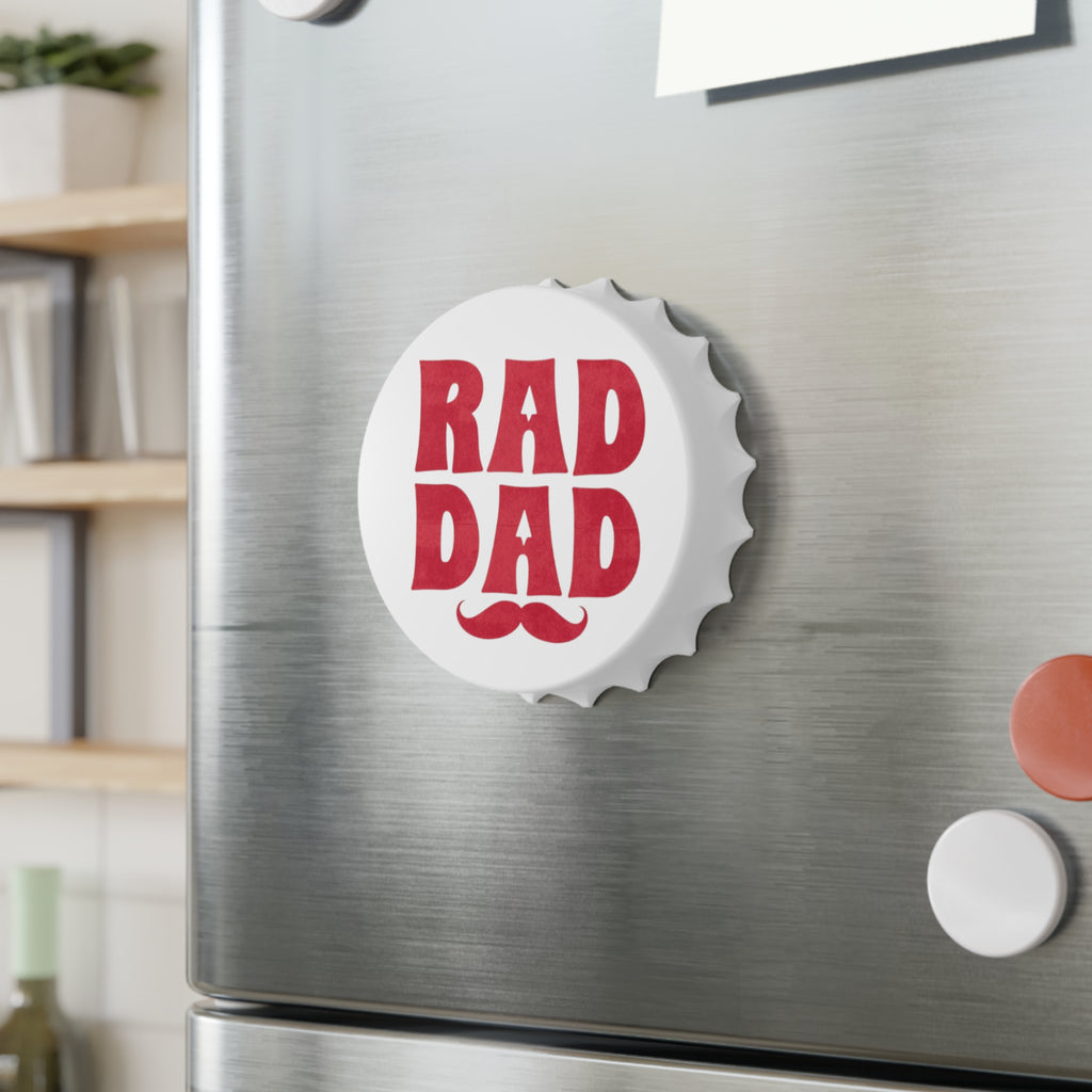 Rad Dad Bottle Opener — Retro Mustache Father’s Day Gift
