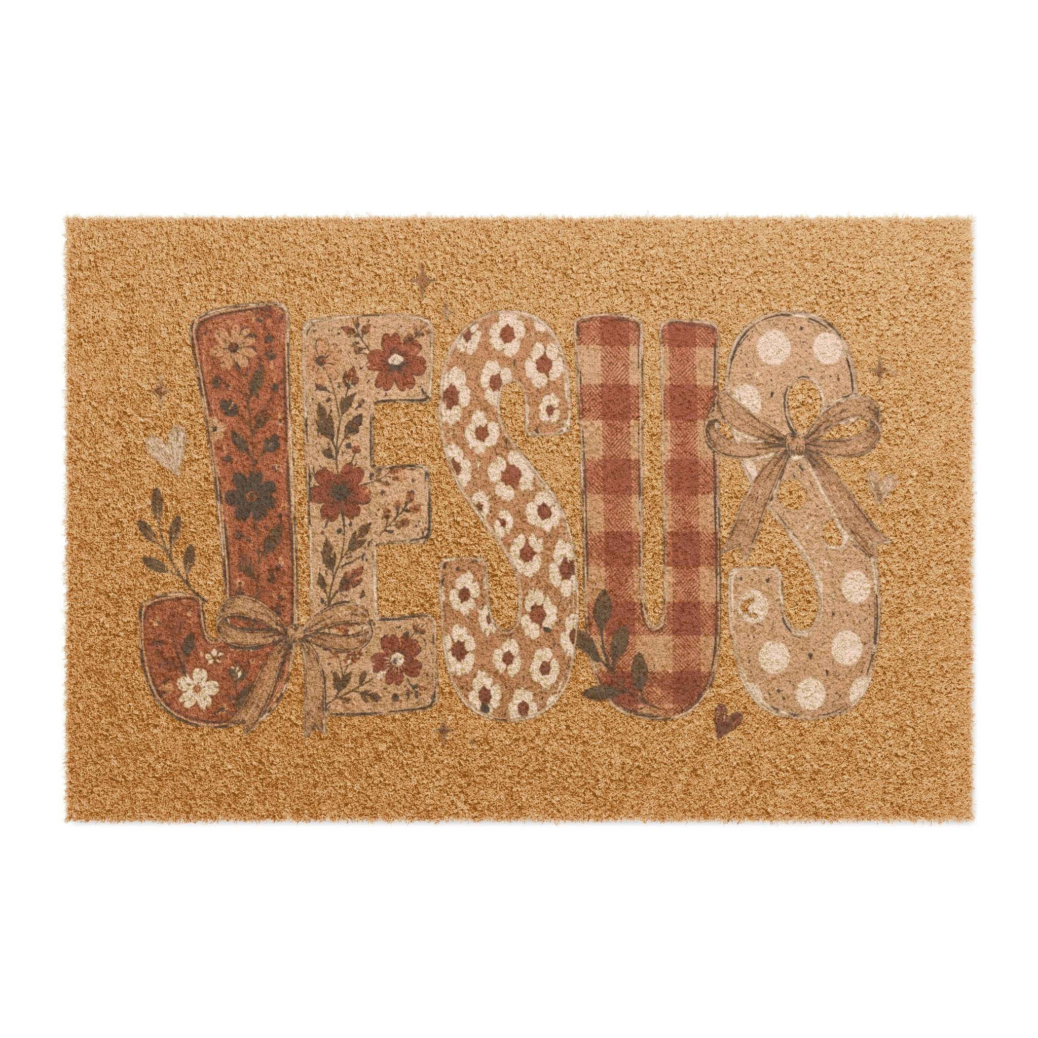 Jesus Fall Welcome Mat