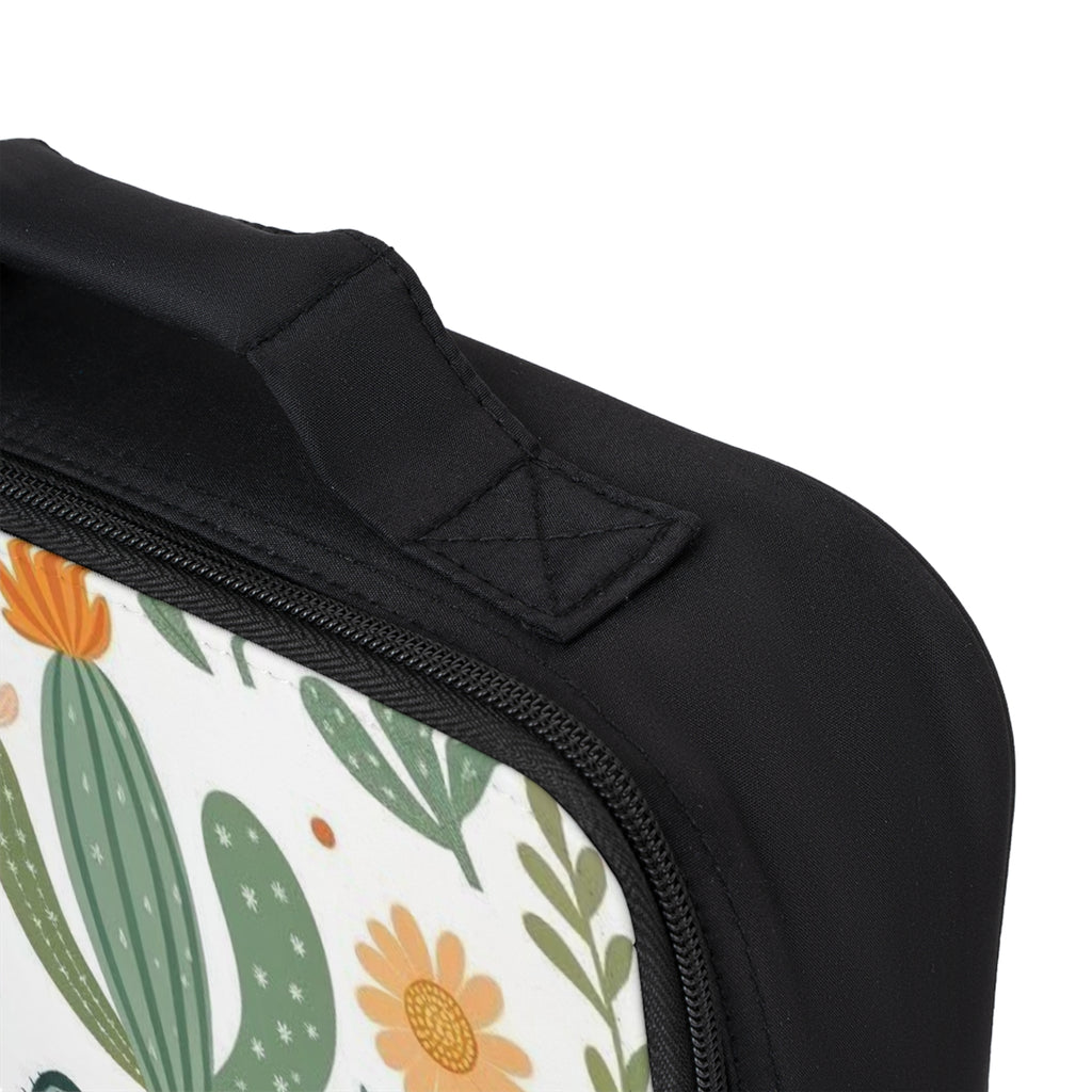 Cactus Floral Lunch Bag - Insulated Botanical Tote