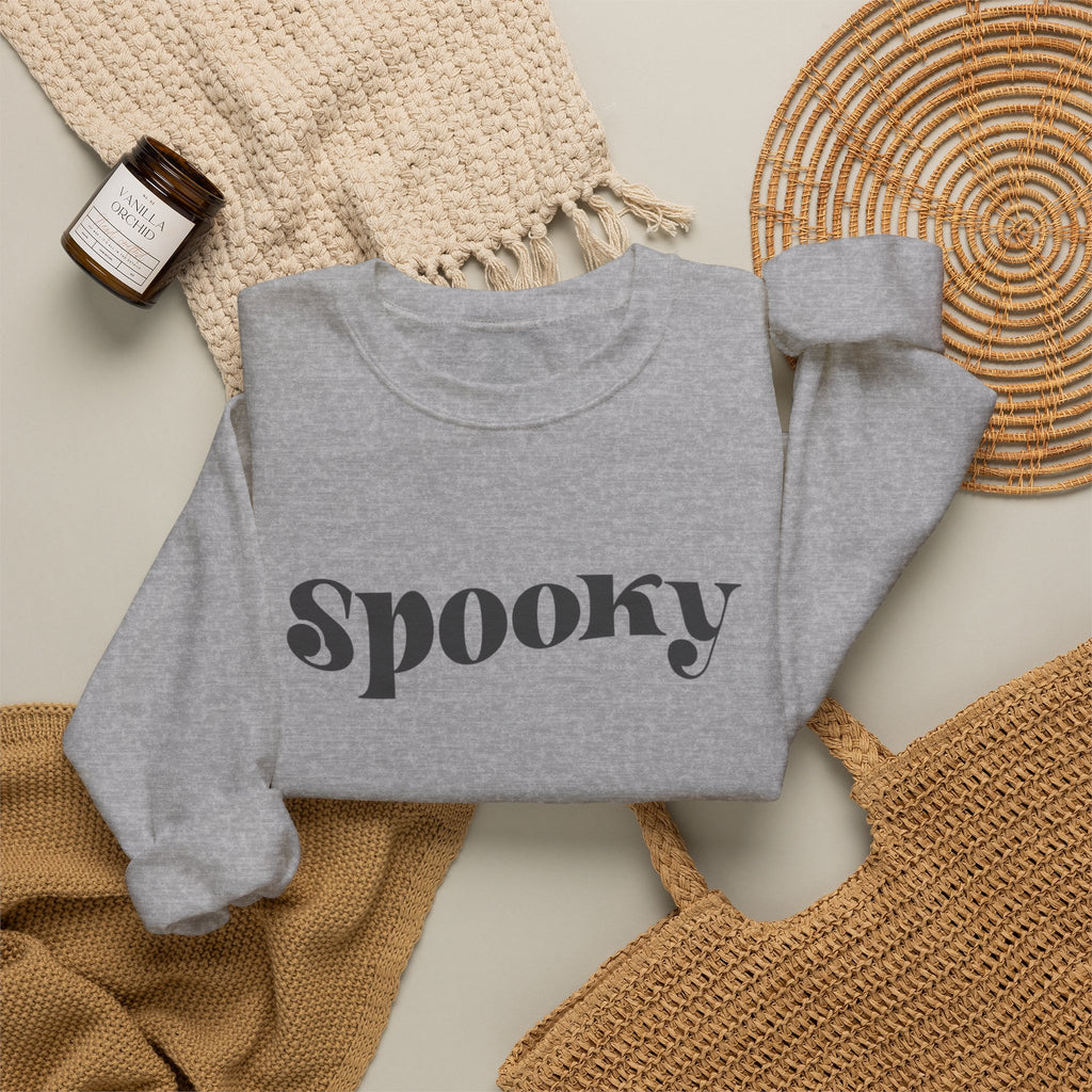 Spooky Crewneck Sweatshirt — Minimal Halloween Pullover