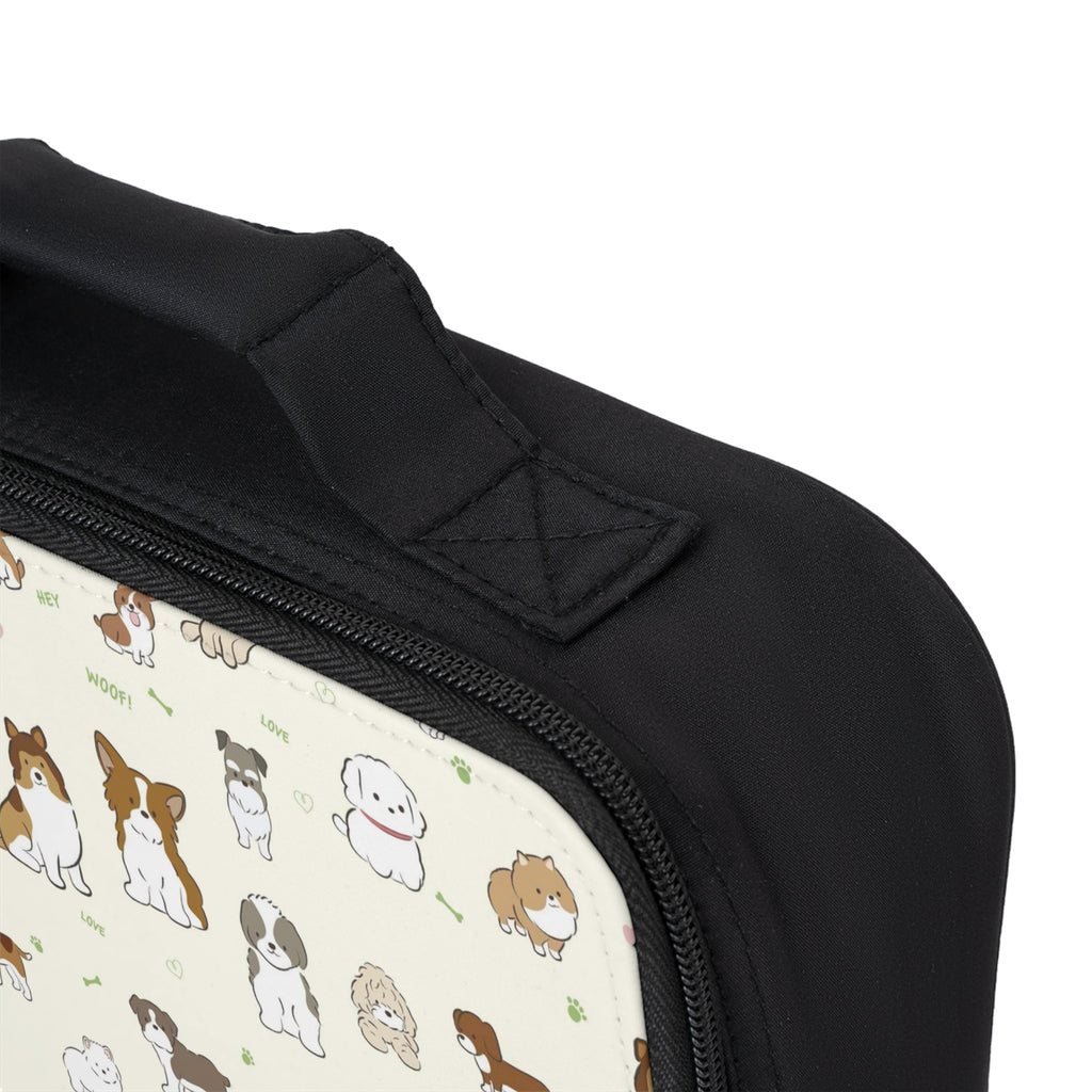 Cute Cartoon Dogs Lunch Bag – Insulated Puppy Pattern Bento Tote