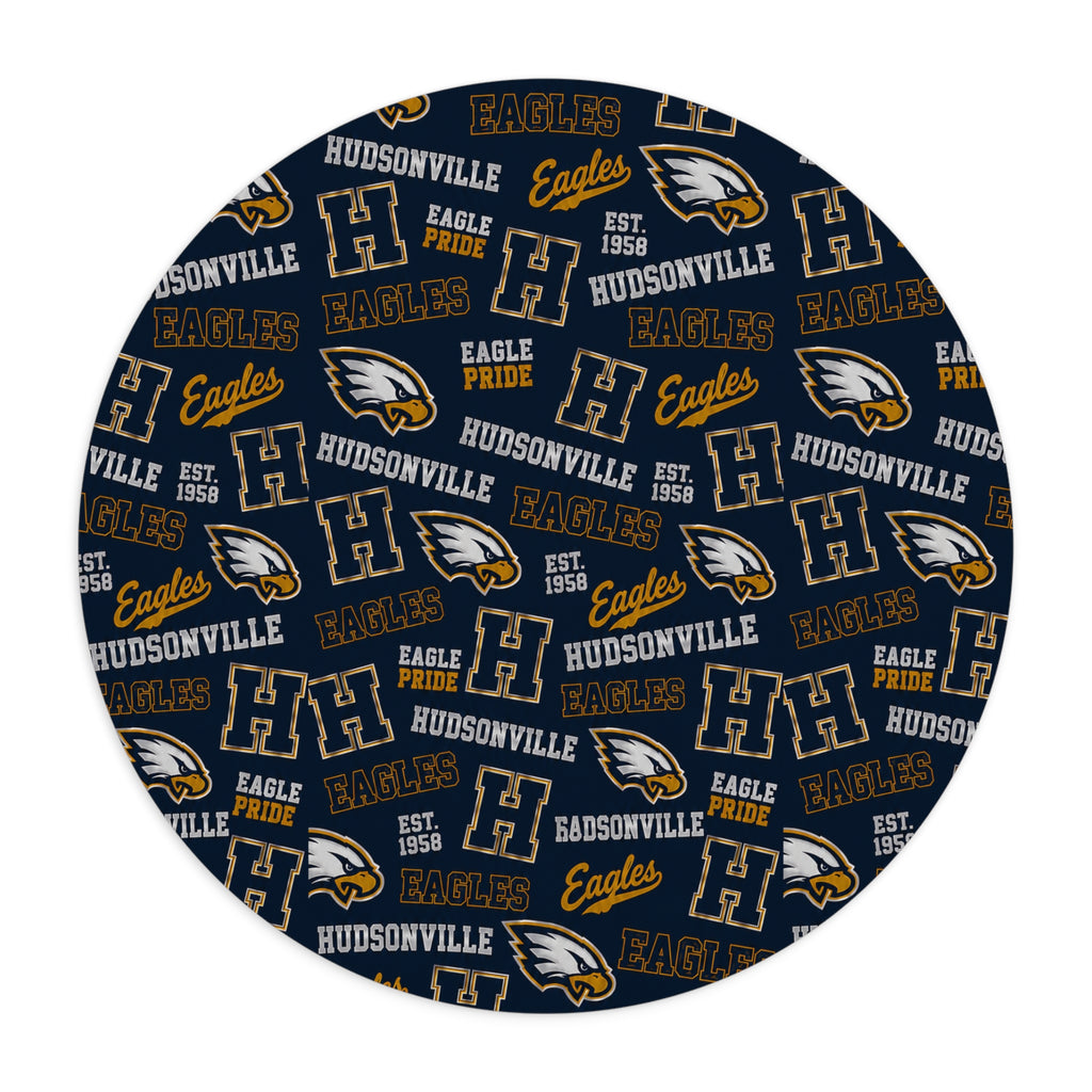 Hudsonville Eagles Round Mouse Pad