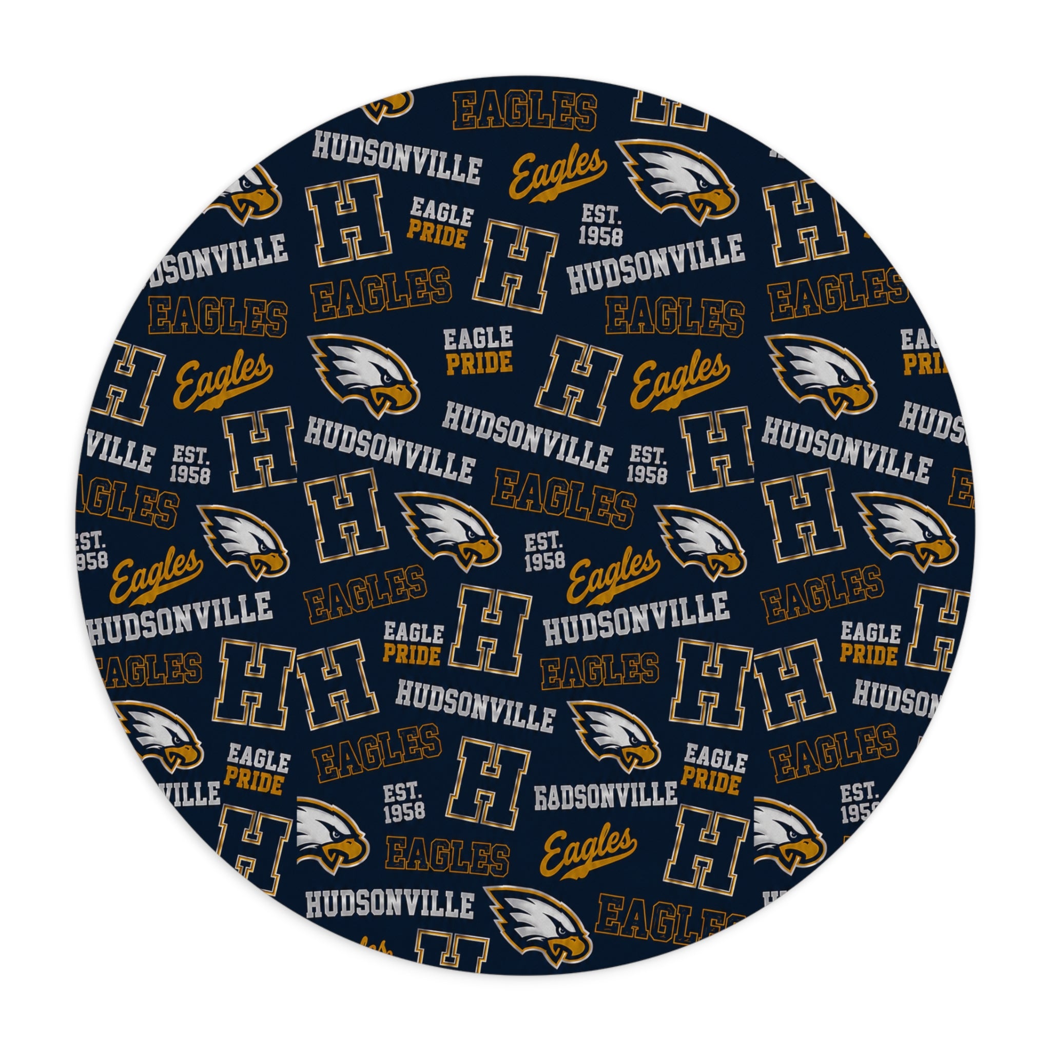 Hudsonville Eagles Round Mouse Pad