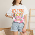 Teacher Assistant Smiley Face T-Shirt | School Staff Tee, Colorful Text