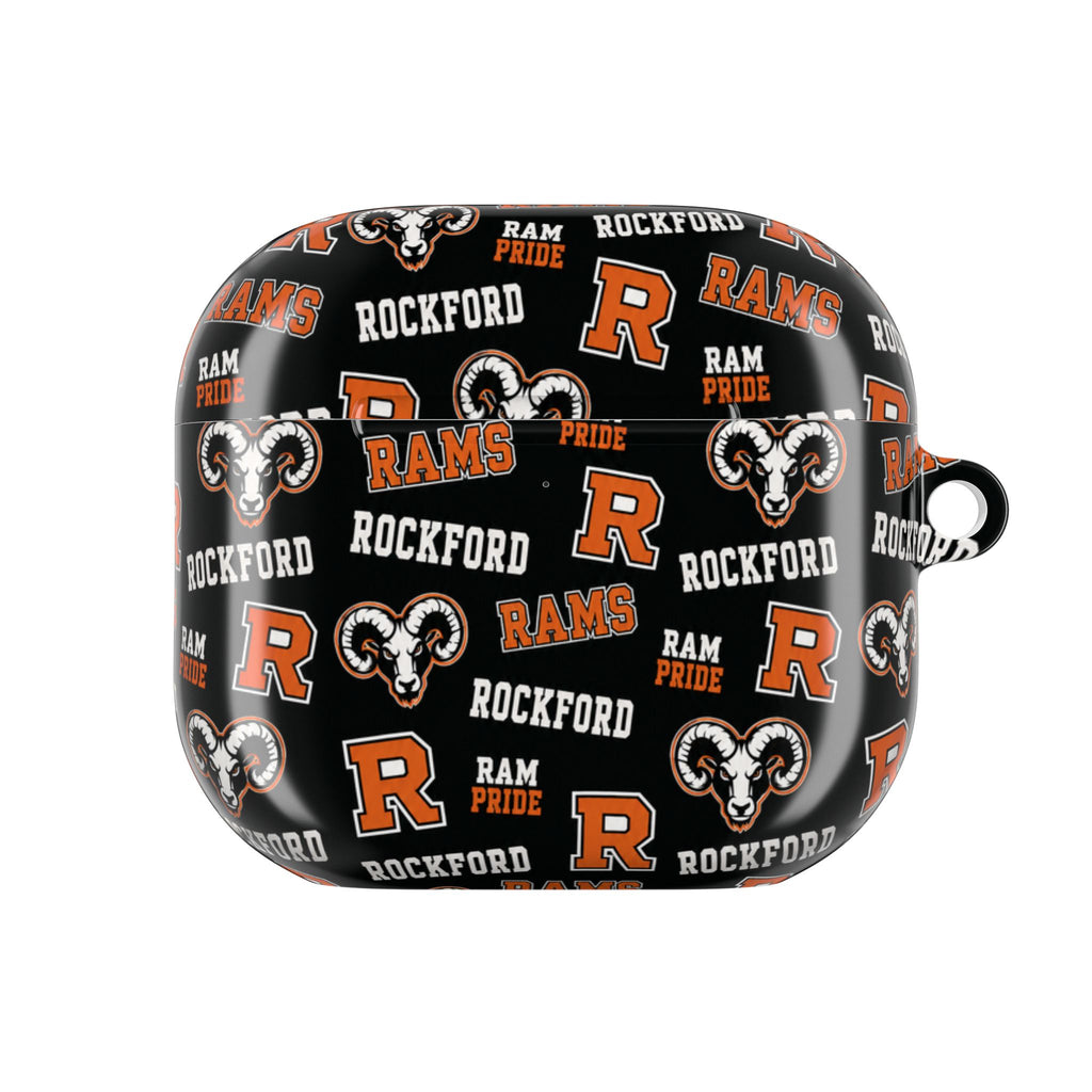AirPod Case — Rockford Rams Black & Orange Team Logo Protective Case