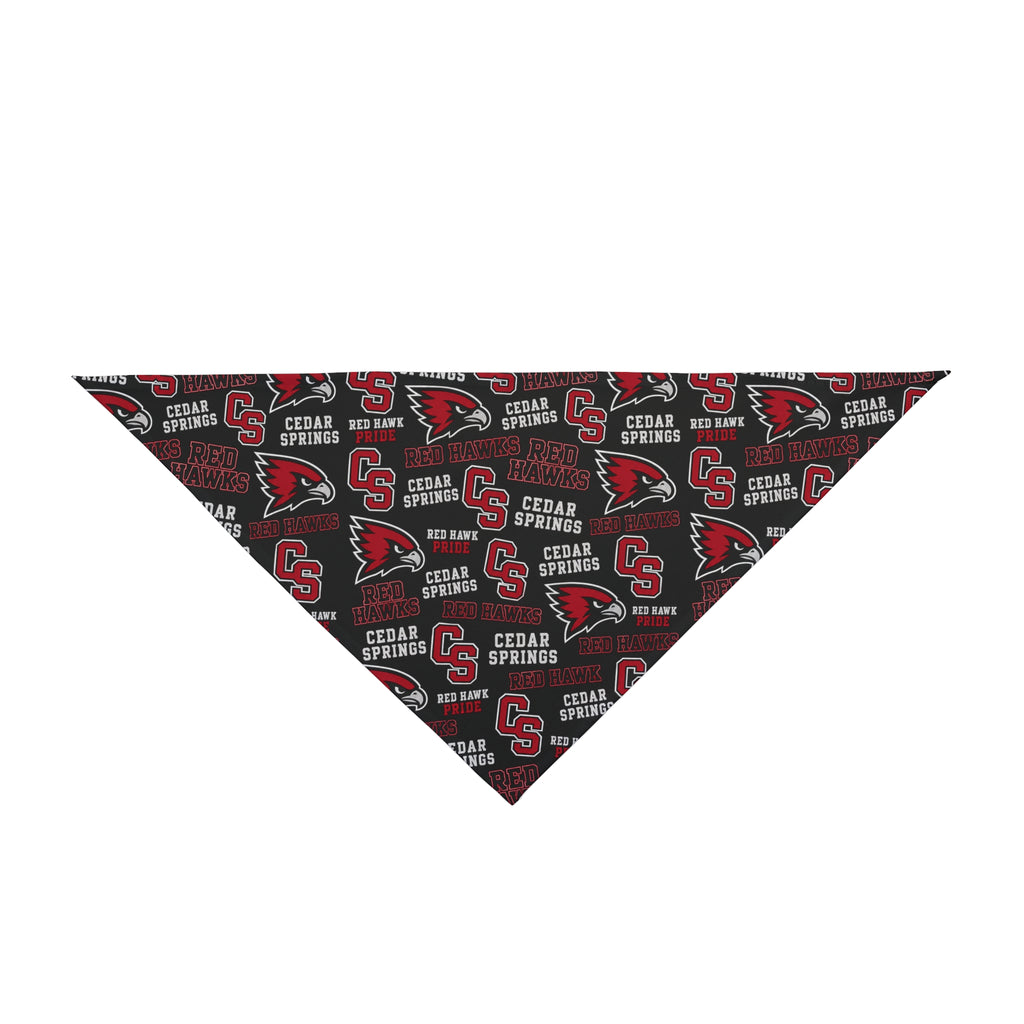 Cedar Springs Cardinals Pet Bandana – School Spirit Triangle Bandana for Dogs & Cats