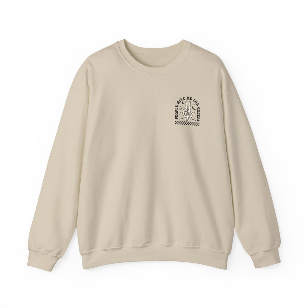 Crewneck Sweatshirt — "Out of My Mind" Minimal Vintage Graphic