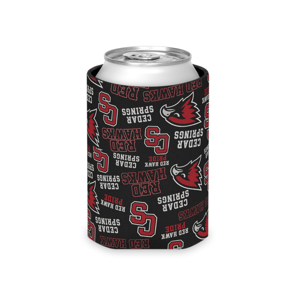 Red Hawks 'Cedar Springs' Can Cooler – School Spirit Beverage Koozie