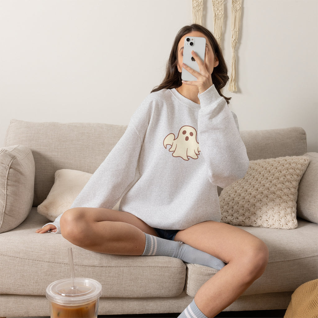 Ghost Graphic Sweatshirt — Cute Halloween Crewneck