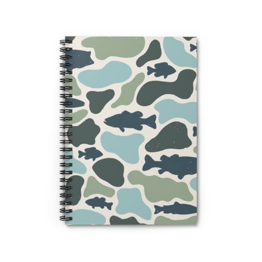 Fishing Camo Spiral Notebook — Ruled Journal for Anglers, Outdoor Notes & Field Log